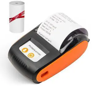 Sunydog Portable Receipt Printer,58mm Mini Thermal Printing Wireless BT USB Mobile Printer with 2 Inch Thermal Paper Roll Compatible with Android/iOS/Windows System for Small Business Restaurant