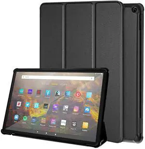10 Plus Tablet Case 2021 Release 11th Generation,Dinines Slim Fit Backshell Standing Cover and Case with Auto Sleep/Wake,Black