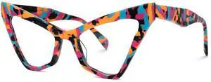 VOOGLAM Colourful Cat Eye Blue Light Blocking Glasses, Fashion Glasses Frame for Women Anti Eyestrain & UV