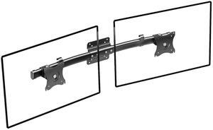 WALI Dual Monitor Wall Mount, Single to Double Bracket Adapter, Horizontal Assembly Arm for 2 Screen up to 27 inch (012ARM), Black