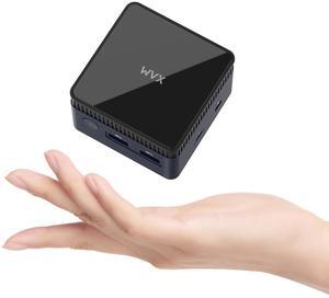 WVX 2025 Mini PC Windows 11 Pro Intel N100 (Up to 3.4 Ghz) Small Computers Support 4K Dual Display Micro Desktop Computers LPDDR5 3X USB 3.2 WiFi Bluetooth (N100 12G+512G)