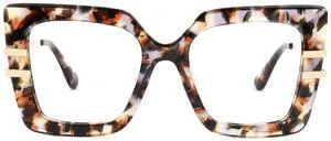 Zeelool Oversized Square Blue Light Blocking Glasses for Women ZJGX444789-04 Flower