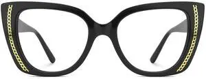 Zeelool Cat Eye Blue Light Blocking Glasses Acetate Frame Women Eyeglasses JGM182863-01 Black