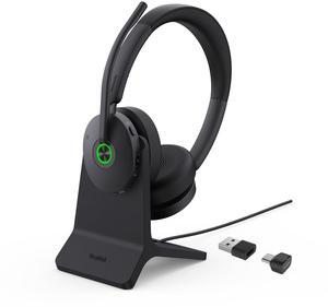 Yealink BH74 with Stand ANC Wireless Bluetooth Headset with Mic for Work, 6-mics Hybrid ANC Tech, Microsoft Teams Premium Open Office Certified Headsets, up to 32h Talking Battery Life, Zoom Certified