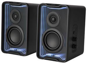 Edifier QR30 2.0 Desktop Active Speaker, Compact Bluetooth V5.4 Computer Speakers, Wireless Bookshelf Speaker, 30W (RMS), 3.5mm AUX & USB-A Wired Input, Dynamic Light Effects, App Control, Black