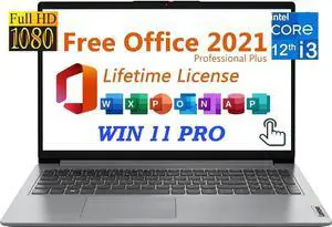 Lenovo Ideapad 1i for Business & Student, with Lifetime Office 2021,15.6" FHD Touchscreen, Intel Core i3-1215U,16GB RAM, 512GB SSD, Windows 11 Pro, Webcam, WiFi 6,Type C, Cloud Gray Lenovo Ideapad 1i for Business & Student, with Lifetime Office 2021,15.6" FHD Touchscreen, Intel Core i3-1215U,16GB RAM, 512GB SSD, Windows 11 Pro, Webcam, WiFi 6,Type C, Cloud Gray