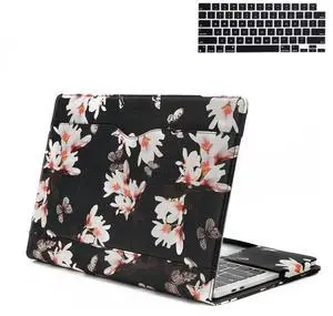 TYTX Compatible with MacBook Pro 14 Inch Leather Case 2024 2023 2022 2021 Release M4 A3112 A3185 A3401 M3 A2918 A2992 M2 A2779 M1 A2442, Protective Folio Book Cover with Keyboard Cover