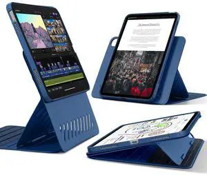 ESR for iPad 10th Generation Case, Rotating Case with Removable Magnetic Cover, Adjustable Portrait/Landscape Stand with Raised Screen View, 9 Standing Angles, Shift Series, Blue