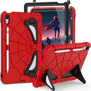 Auizotl Case for iPad (A16) 11th/10th Generation 11.0/10.9 Inch,Kids Friendly 10th Generation iPad Case with Screen Protector,Heavy Duty Shockproof Cover for 10th Gen,Red Black
