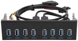 USB3.0 8-Port Optical Drive Front Panel,19Pin 8-Port Hub Optical Drive Expansion Pc Computer Front Panel Adapter,5.25 Inch Optical Drive Box Provided of