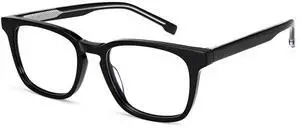 Dollger Blue Light Blocking Glasses For Woman Men Square Rectangle Computer BlueLight Glasses Non-Prescription Glasses Black