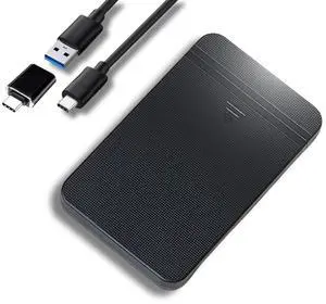 ezekers Portable 500GB External Hard Drive HDD  USB 3.0 & USB C for PC, Mac, PlayStation, Phone (Andriod and iPhone 15/16) & Xbox - Ultra Fast