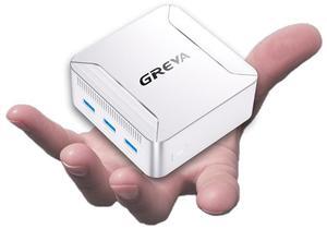 GREVA Mini PC Intel Alder Lake N100 4 cores 4 Threads 3.4 GHz 8GB RAM 256GB M.2 SSD Mini PC Computer 4K UHD 60Hz, 2024 Mini Desktop PC Windows 11, Gigabit Ethernet, 2.4G/5G Dual-Band WiFi 6 BT5
