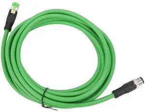 to RJ45 Industrial Ethernet Cable IP67 Waterproof Connecting Line Wire 5m/16.4ft Length D-Code 4pin Male Cable