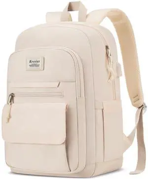 KROSIAS School Backpack for Teen Girls, 15.6 Inch Laptop College Backpacks Work Bag Kids Elementary Middle High Campus Bookbag, Cute Students Back Pack Large Travel Daypack for Women