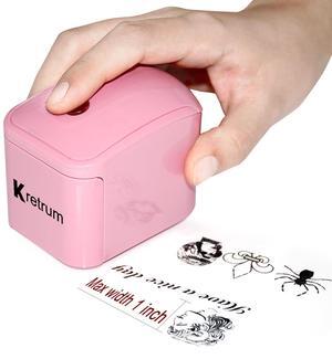 Kretrum Mini Portable Handheld Temporary Tattoo Printer for iOS & Android APP Label Qrcode Barcode Printer Logo Photo Printer (Pink)