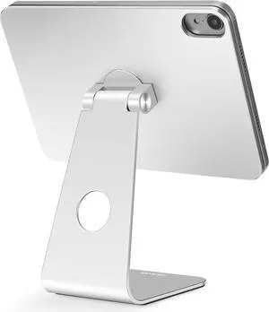 LULULOOK Magnetic Stand for iPad Mini 7 A17 Pro/Mini 6 8.3 inch (2024/2021), Adjustable Desk Tablet Holder, Aluminum Rotatable Floating Stand for Apple iPad Mini 7th/6th Drawing, Viewing (Silver)