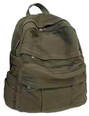 MaxxCloud Women's Heavy Cotton Canvas Laptop Backpack Lightweight Casual Hiking Daypack Travel Bag