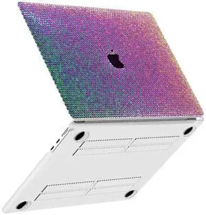 Teazgopx Bling Rhinestone Case for MacBook Air 15 inch 2025 2024 2023 Release M4 A3241/M3 A3114/M2 A2941 Chip with Liquid Retina Display Touch ID,Glitter Sparkle Diamond Fashion Luxury Shiny Shell