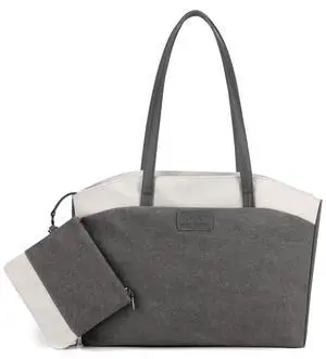 Wxnow Women's Laptop Tote Bag - 15.6 Inch Water-Resistant Canvas Shoulder Bag with Detachable Wallet, Business Commuter Purse for Work, Travel & Daily Essentials (D-Dark gray)