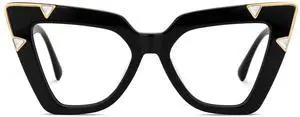 Zeelool Cat Eye Glasses for Women Blue Light Blocking Glasses Anti Eyestrain Glasses Pedley ZJGX581550-01 Black