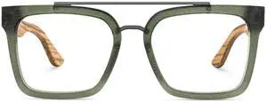 Zeelool Aviator Blue Light Blocking Glasses for Men, Retro Glasses Computer Eyeglasses with Anti UV, Eyestrain and Glare Lens ZJGX642196-03B