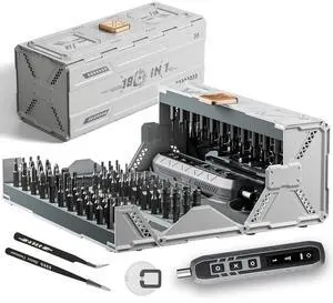 ZNikoyidy 180 in 1 Electric Screwdriver Set, Power Screwdriver, Precision Screwdriver Set, 3 Torque Modes with 162 Magnetic Precision Bits, Screwdriver it for Phone Camera Computer Watch Laptop Drones