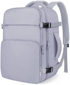 ZOMFELT Travel Backpack for Women Men, Carry On Backpack, TSA 15.6inch Laptop Backpack Flight Approved, Personal Item Travel Bag Nurse Bag Casual Daypack for Weekender Business Hiking Trip, Purple