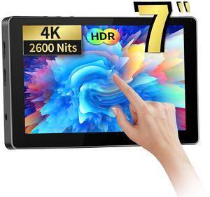 Desview R705 Camera Field Monitor, 7 inch Touch Screen Field Monitor Full HD 1920x1200IPS 4K HDMI with 3D LUT Waveform Peaking Focus Assist Video Monitor for DSLR