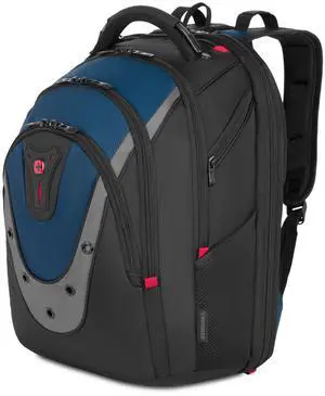Wenger Ibex 17 inch Laptop Backpack, Men's and Women's Laptop Bag, Black/Gray/Blue