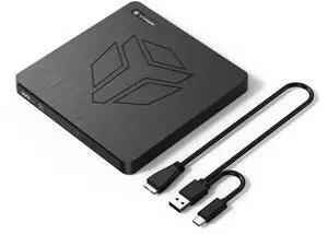 Yottamaster USB3.0 External Blu ray Drive BD Player, Slim Portable Type-C DVD Burner 3D Bluray Drive Compatible with/Win10/ Mac OS External blu-ray Drives blu ray Burner [P-CD08]