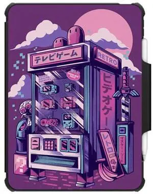 CASETiFY Impact Folio Case for iPad Air 10.9" (4th/5th Gen) - Retro Vending Machine - Clear Black