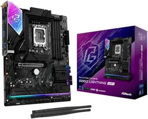 ASRock Phantom Gaming B860 Lightning WiFi 6E Intel Core Ultra LGA1851 DDR5 8933 MHz 256GB M.2 ATX Motherboard Thunderbolt SATA3 6.0 Gb/s PCIe 5.0