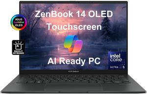 ASUS ZenBook 14 OLED Q415 Business Laptop (14" FHD+ Touchscreen, Intel 14-Core Ultra 5 125H (> i7-1360P), 8GB DDR5 RAM, 512GB SSD) AI PC, 15-Hr Long Battery Life, FHD Webcam, Win 11 Home w/AI Copilot
