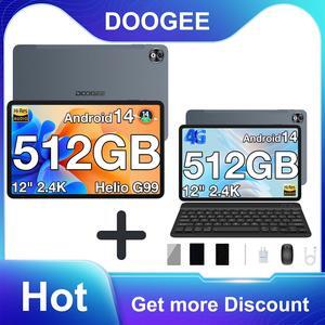 DOOGEE T40PRO 12 inch Tablet Plus Tablet 12 inch with Keyboard Android 14 Tablets with 10800mAh Battery[(Helio G99)]  Octa Core Gaming Tablet,20GB RAM+512GB ROM/2TB TF 2.4K FHD IPS Touch Screen
