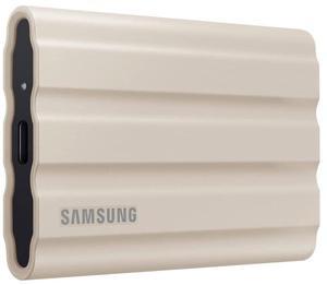 SAMSUNG T7 Shield 2TB, Portable SSD, up to 1050MB/s, USB 3.2 Gen2, Rugged, IP65 Rated, for Photographers, Content Creators and Gaming, External Solid State Drive (MU-PE2T0K/AM, 2022), Beige
