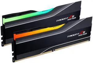 G.SKILL Trident Z5 Neo RGB Series (AMD Expo) DDR5 RAM 32GB (2x16GB) 7200MT/s CL34-45-45-115 1.40V Desktop Computer Memory UDIMM - Matte Black (F5-7200J3445G16GX2-TZ5NR)