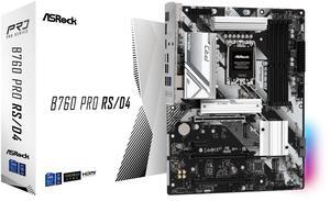 ASRock B760 Pro RS/D4 Motherboard, Compatible with Intel 12th and 13th Generation CPU (LGA1700), B760 Chipset, DDR4 ATX Motherboard