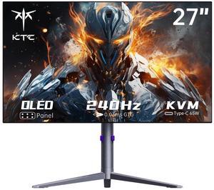 27 Inch OLED Gaming Monitor, QHD 2560 x 1440, 240Hz, 0.03ms, Type-C 65W, Built-in Speakers, G-SYNC & FreeSync, HDMI2.0, DisplayPort1.4, USB-C 3.0, G27P6