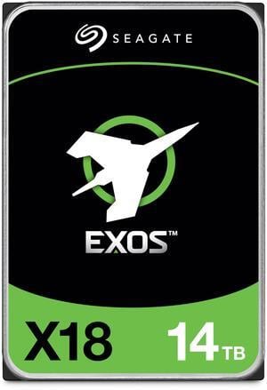 Seagate Exos X18 ST14000NM000J 14 TB Hard Drive - Internal - SATA (SATA/600) - Conventional Magnetic Recording (CMR) Method - Storage System, Video Surveillance System Device Supported - 7200rpm