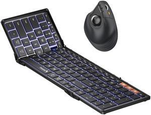 ProtoArc EM05 NL Wireless Trackball Mouse with XK01 Plus Folding Keyboard