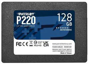 Patriot P220 128GB Internal SSD - SATA 3 2.5" - Solid State Drive Bulk 10 Pack - P220S128G2510B