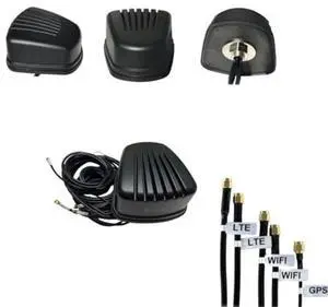 CompuPort 5in1 DQX Automative Screw-Mount Supporting 2xLTE/5G, 2xWiFi, GPS, and GLONASS. Its MIMO Technology enhances Signal Quality and Data throughput, Ideal for Mobility Telemetrics Applications.