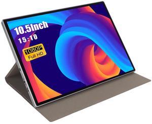 Dpofirs Portable Monitor, 10.5 Inch Portable Monitor Touchscreen, USB C HDMI External Computer Display, 1080P Travel Monitor, HDR IPS Gaming Monitor, for Gaming Meeting Education