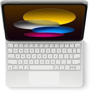 edaiser Wireless Magic Keyboard Case for Apple iPad 11th Gen (A16) 2025 & iPad 10th Generation 10.9-inch: Smart Multi-Touch Trackpad, RGB Backlit, Off White