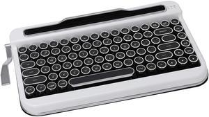 Penna Bluetooth Keyboard with Black Chrome Keycap(US Language) (Switch-Cherry Mx Red, Pure White)