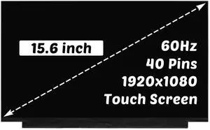 Replacement for NV156FHM-T03 V8.0 MP/N: 5D10R59145 5D10R60839 1920x1080 15.6 inch 40 Pins 60Hz LCD Screen LED Display Digitizer Panel (for Touch Screen Only)