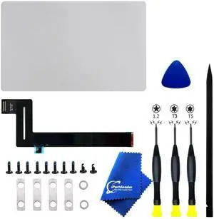 iPartsleader Trackpad with Flex Cable Compatible for MacBook Pro Retina 13.3" A2251 Touchpad Replacement and Tool kit EMC 3456 Early 2020 661-16097 (Silver)