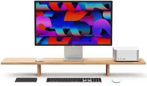 Wood Large Desk Shelf for Top of Desk, (45 x 9 Inches) Monitor Stand Riser, Monitor Riser for Desk Large