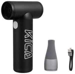 Kica Jetfan 1.0 Air Duster Cordless Portable Palm-Sized Cleaning Tool for Computer/Housework/BBQ/Outdoor/Camping/BarberStore/Car,Up to 86000RPM,Aluminum,Environmental Electric Air Can Tool - Black